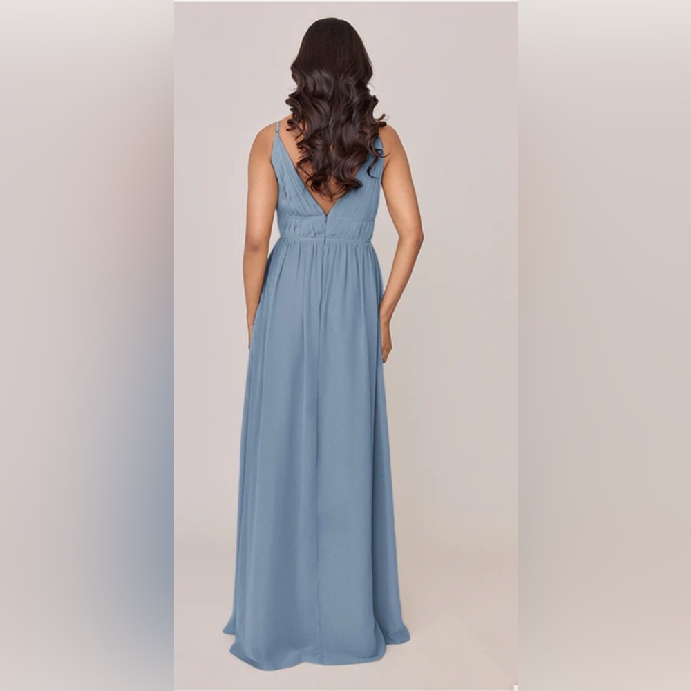 Revelry Alma Chiffon Dress size 12 French blue regular hem - Picture 2 of 4